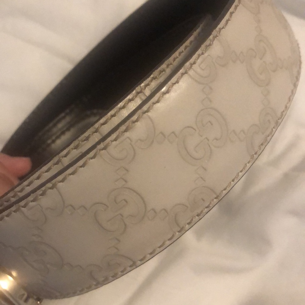 Guccissima Belt Interlocking G Palladium Leather - Picture 10 of 11